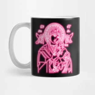 Pink Neon Virgin Mary Mug